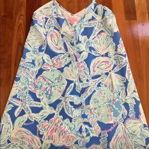 Lilly Pulitzer silk seashell slip dress exc sm 6 8